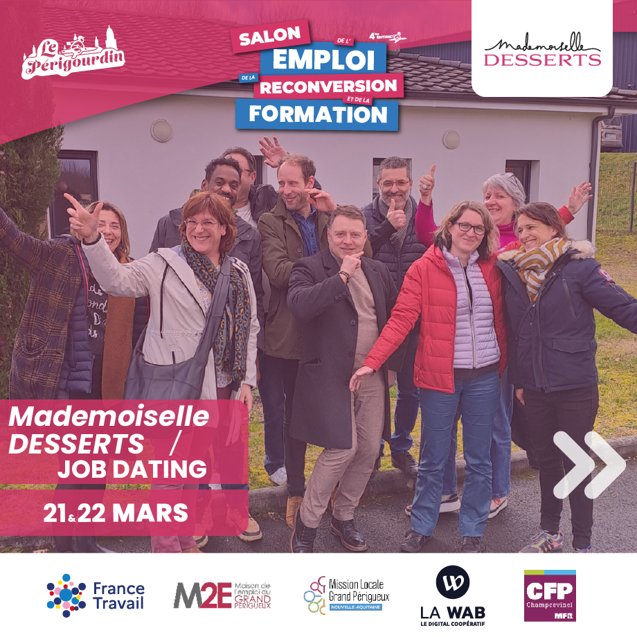 L'équipe de Mademoiselle Desserts au Salon de l'Emploi