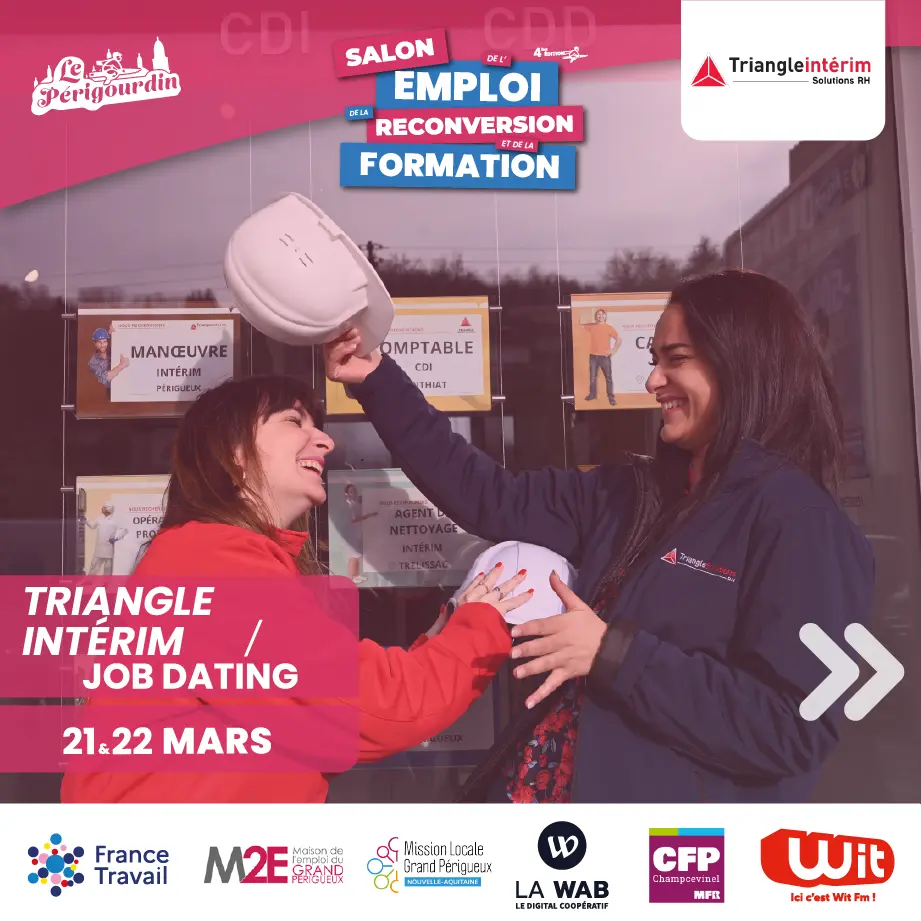 Triangle Intérim Périgueux : Une agence pas comme les autres au Salon de l'Emploi et de la Reconversion