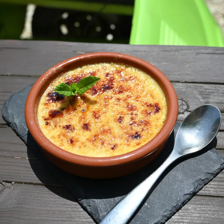 moulin du porteil restaurant campagnes creme brulee 768x768