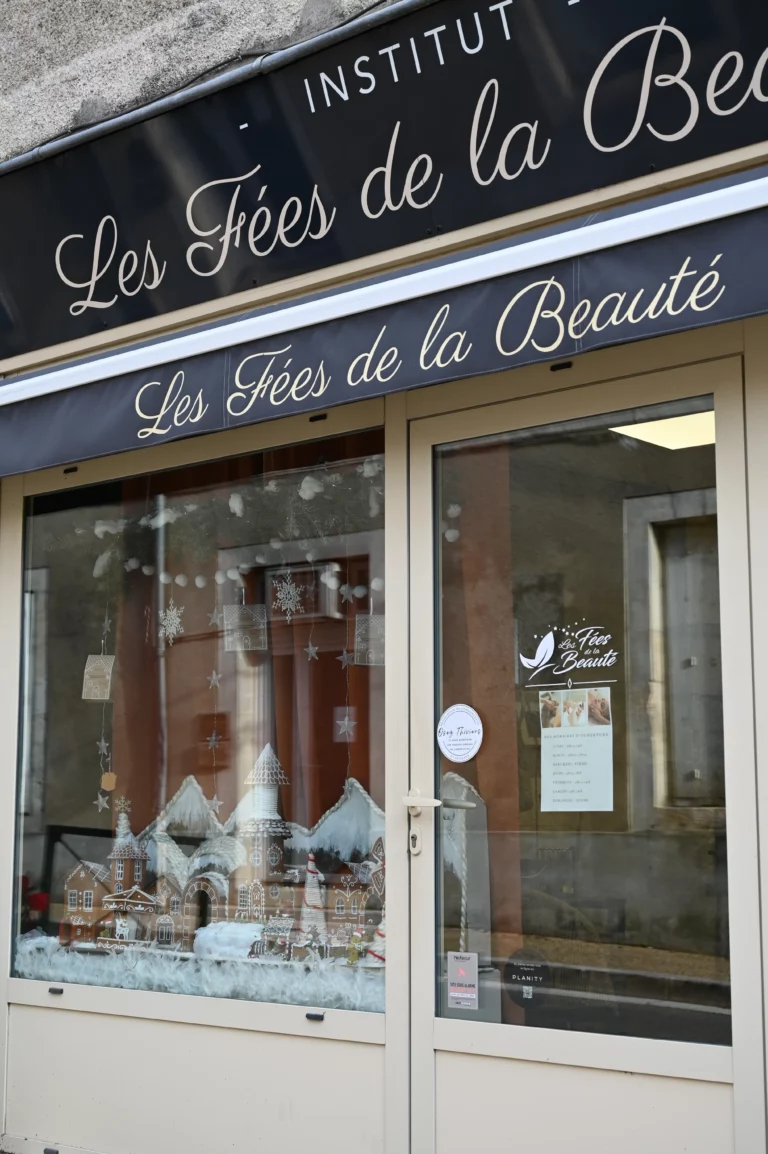 Les Fees de la Beaute thiviers noel Les Fees de la Beaute thiviers noel vitrine 6 768x1154
